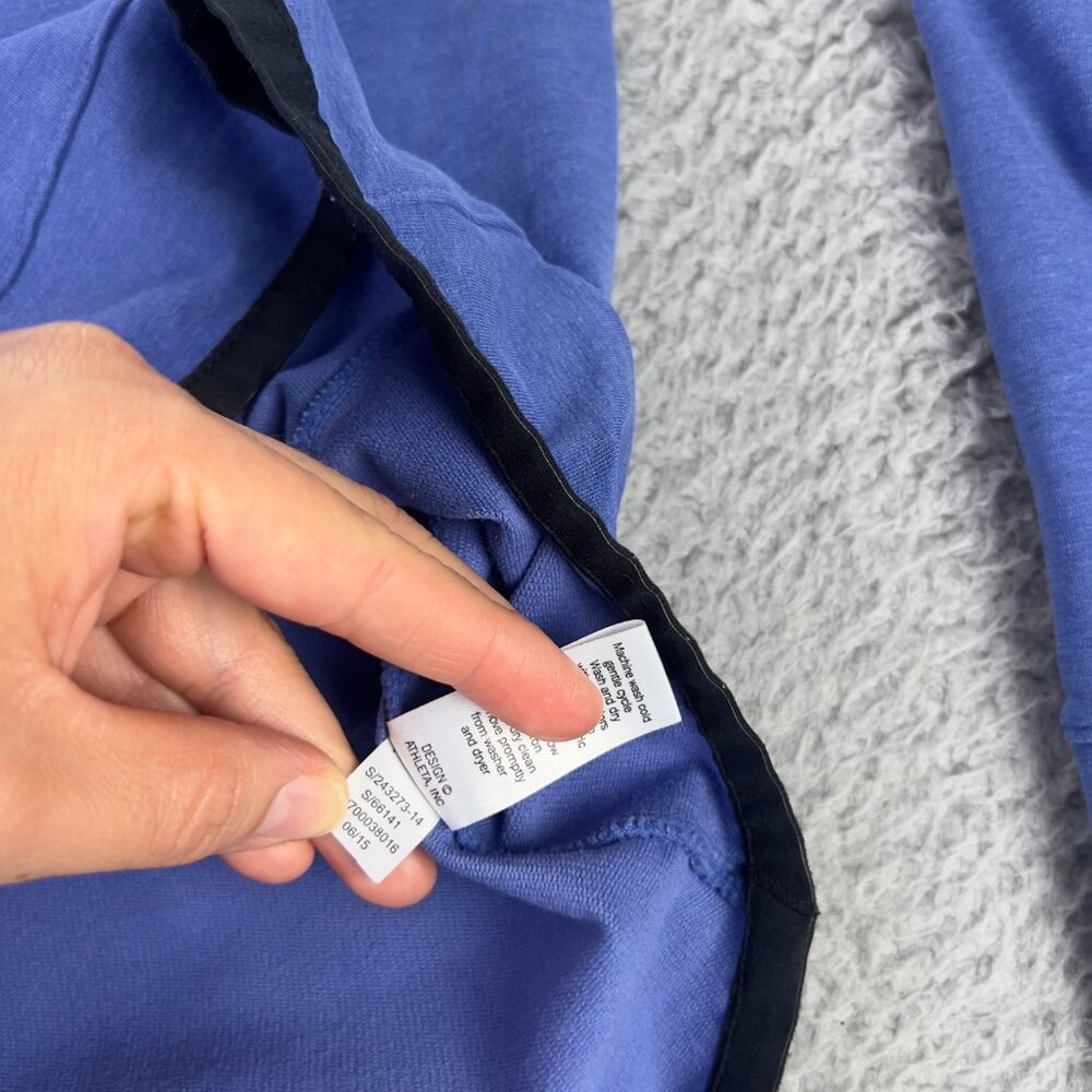 Athleta Sentry Hoodie Sweatshirt Womens XS Blue Hooded Pullover Athletic Active - Picture 6 of 10